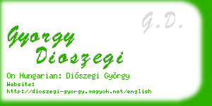 gyorgy dioszegi business card