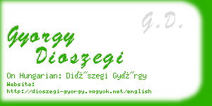 gyorgy dioszegi business card